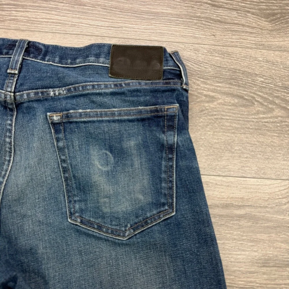 S.M.N. Jeans Mens 36x29 Blue Faded The Finn Tapered Slim USA Made 5 Pocket